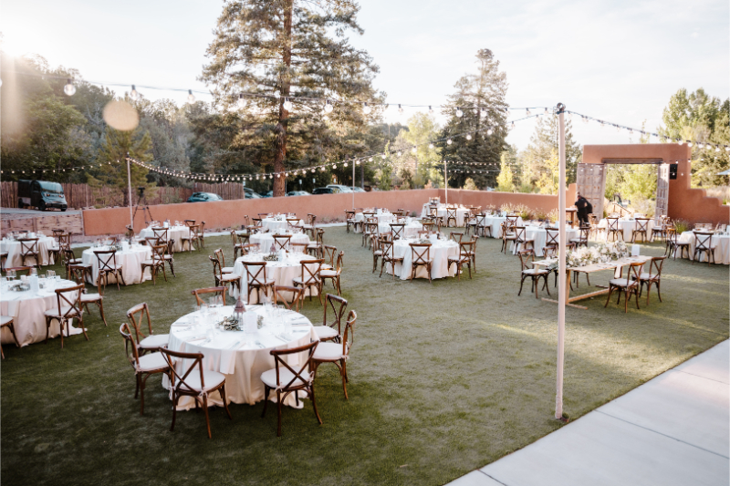 outdoor reception set up