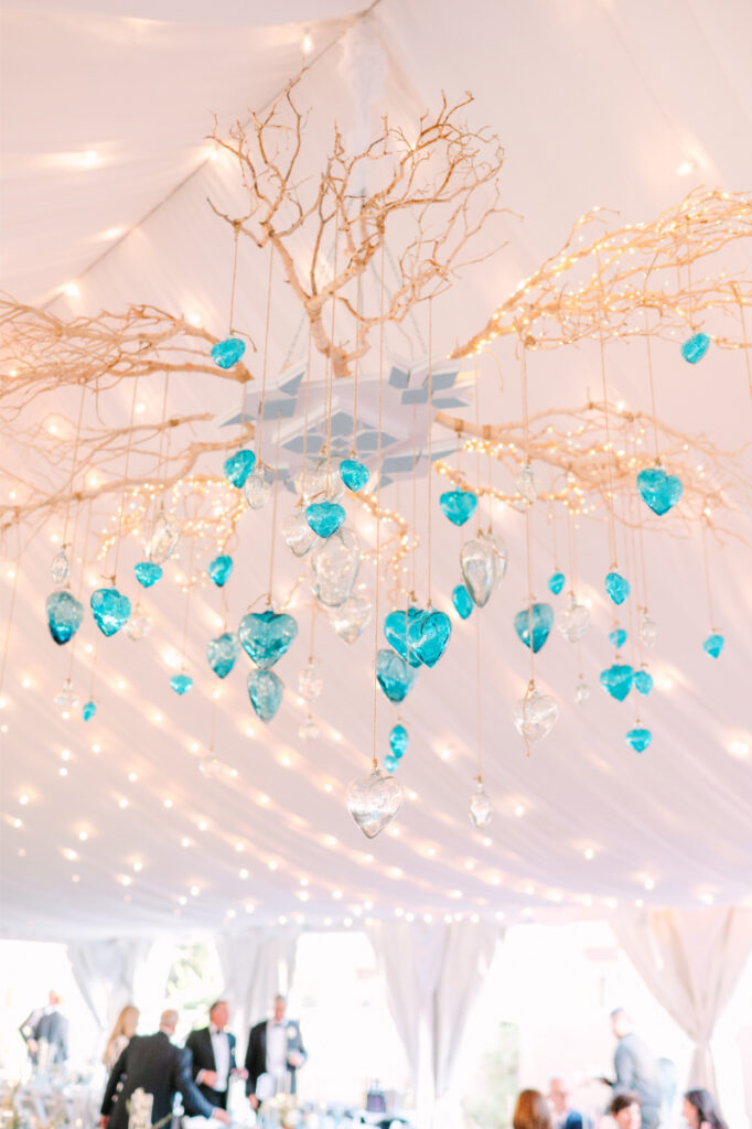 Ceiling installation at Santa Fe wedding. 