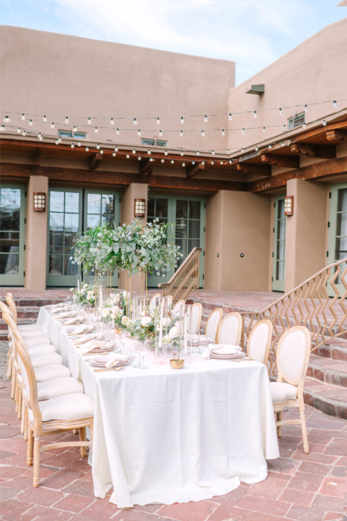 Wedding tablescape in Santa Fe