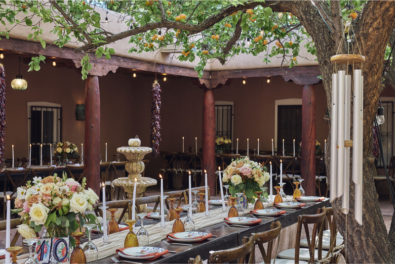 Reception table decor. 