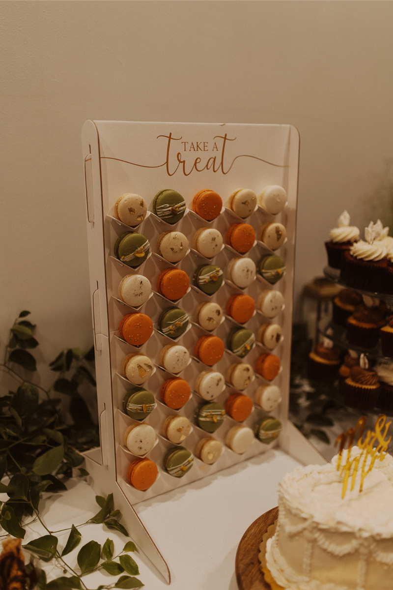 Custom seating chart for fall wedding in New Mexico.