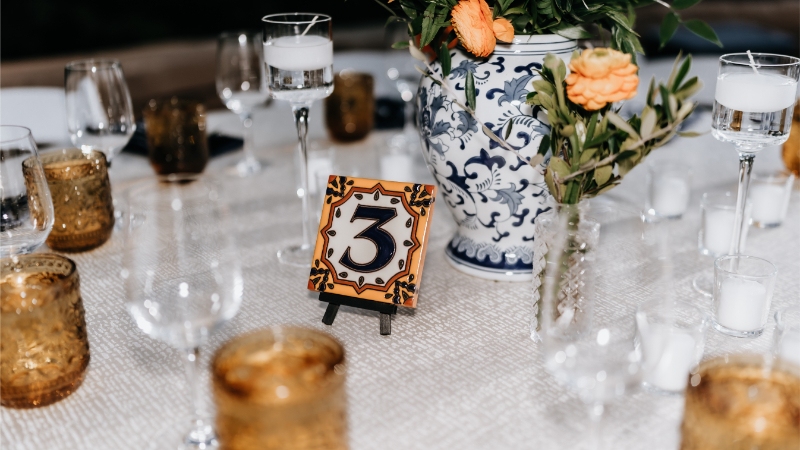 Centerpiece for rehearsal dinner in New Mexico.