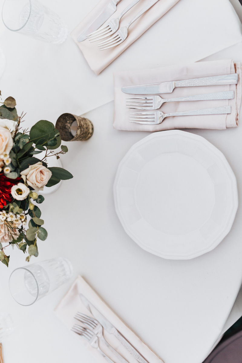 Wedding reception tablescape.