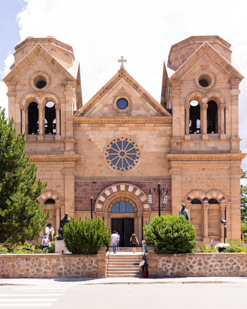 View of Loretto Chapel from the street.